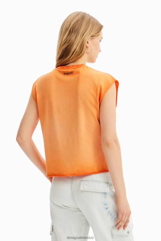 Desigual mujer camiseta con efecto lavado Planet VZ26R0409 ropa