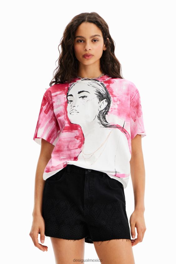 Desigual mujer camiseta con ilustración VZ26R0266 ropa