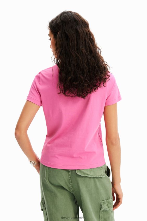 Desigual mujer camiseta con ilustración de flores VZ26R08 ropa