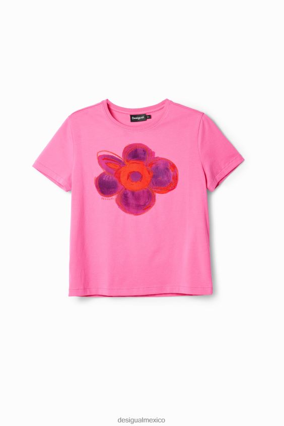 Desigual mujer camiseta con ilustración de flores VZ26R08 ropa