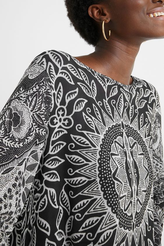 Desigual mujer camiseta con mandalas y volantes VZ26R01097 ropa