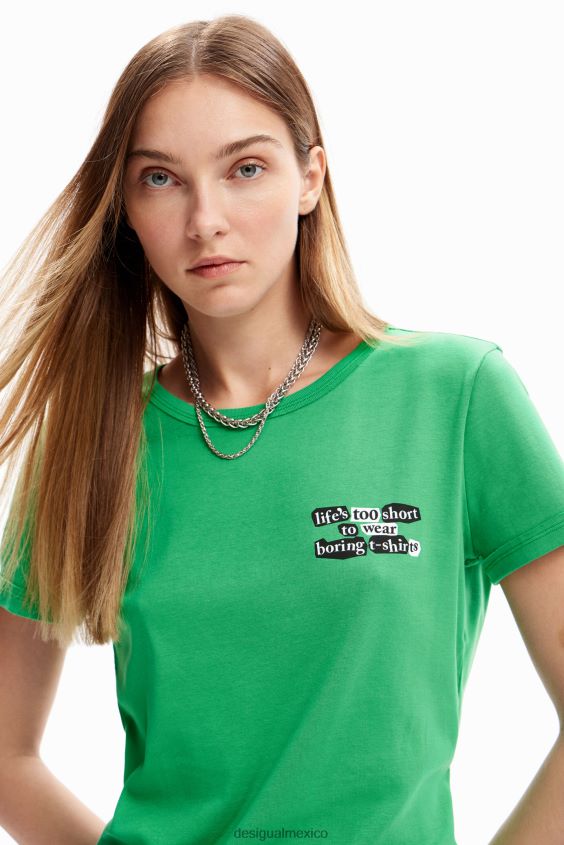 Desigual mujer camiseta con mensaje collage VZ26R0854 ropa