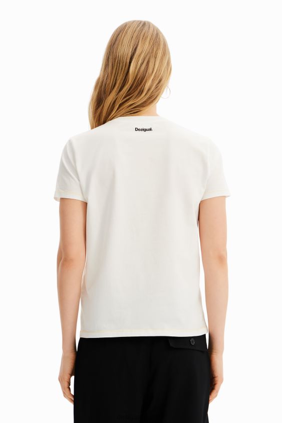 Desigual mujer camiseta con parche de margaritas VZ26R0493 ropa