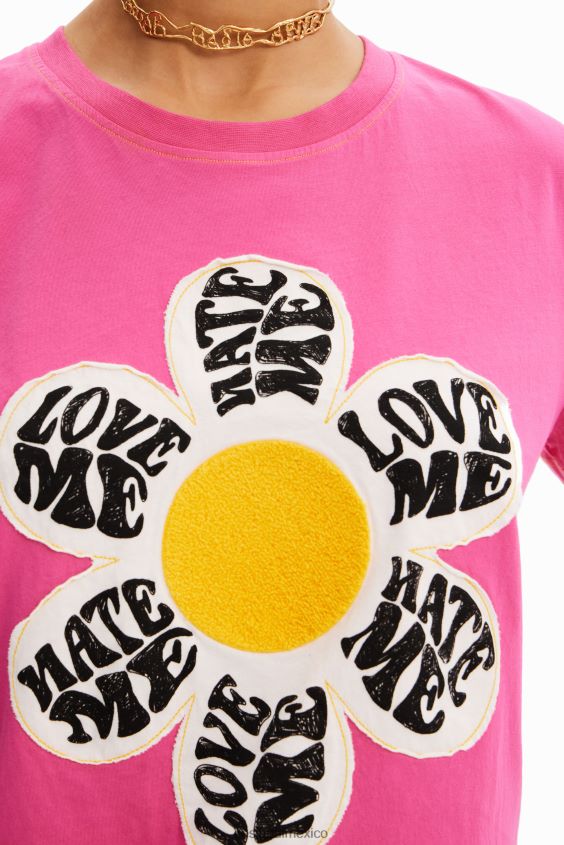 Desigual mujer camiseta con parche de margaritas VZ26R0938 ropa