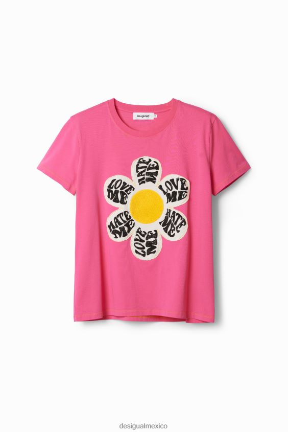 Desigual mujer camiseta con parche de margaritas VZ26R0938 ropa