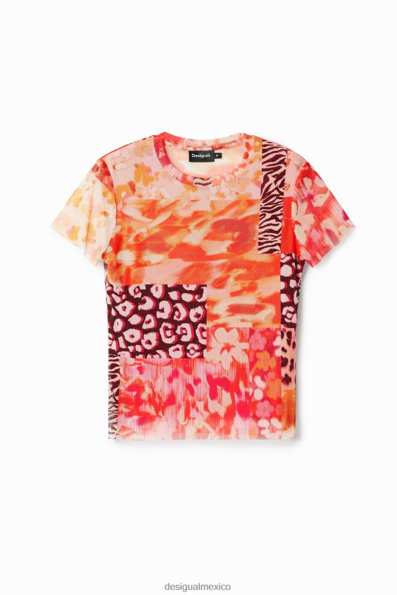 Desigual mujer camiseta con parche de tul VZ26R0375 ropa