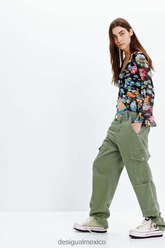 Desigual mujer camiseta con volantes y flores VZ26R0608 ropa