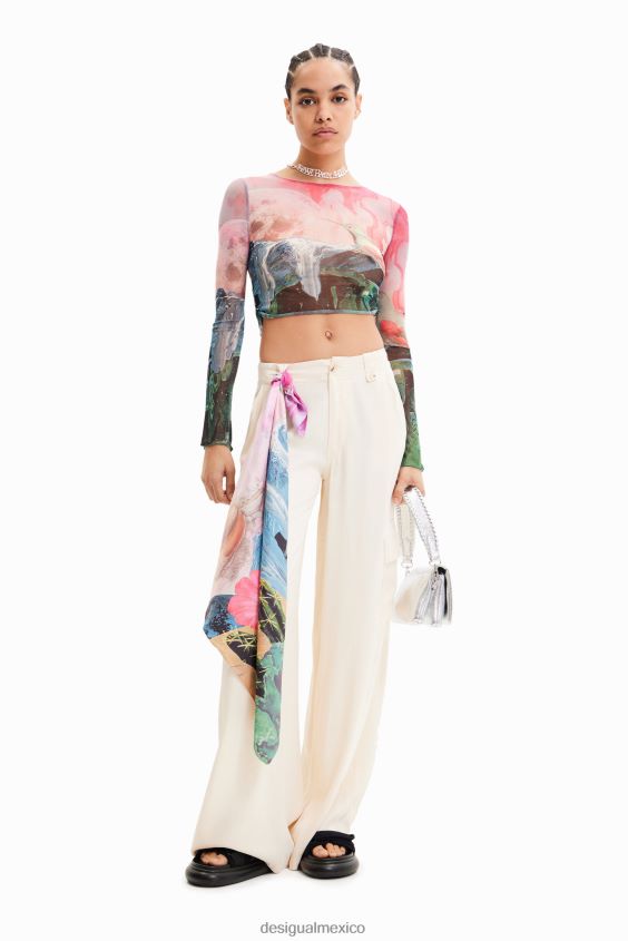 Desigual mujer camiseta corta slim fantasía VZ26R0528 ropa
