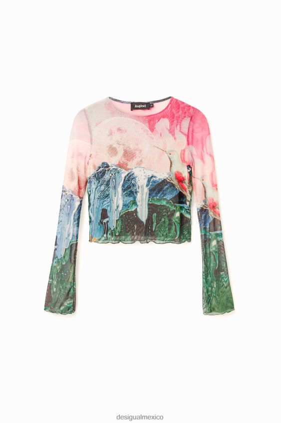 Desigual mujer camiseta corta slim fantasía VZ26R0528 ropa