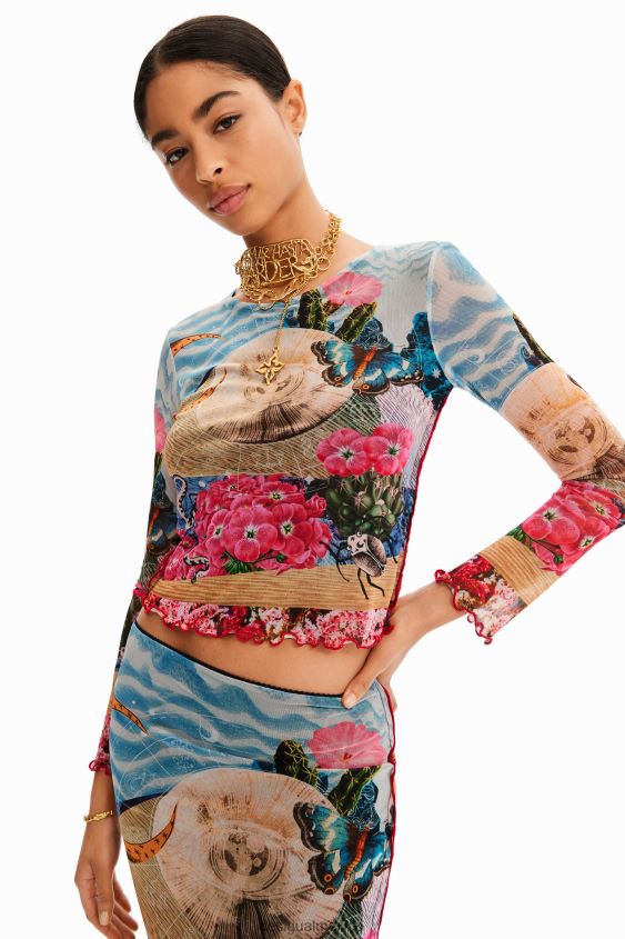 Desigual mujer camiseta corta slim fantasía VZ26R0847 ropa