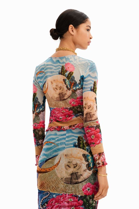 Desigual mujer camiseta corta slim fantasía VZ26R0847 ropa