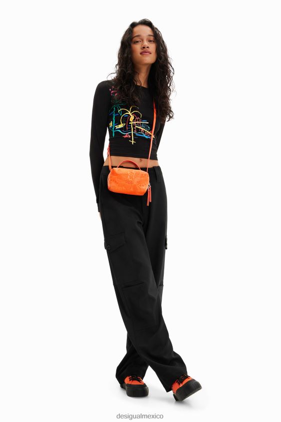 Desigual mujer camiseta corta y ajustada arty VZ26R0442 ropa