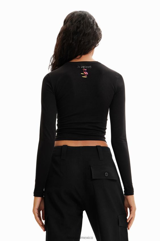 Desigual mujer camiseta corta y ajustada arty VZ26R0442 ropa