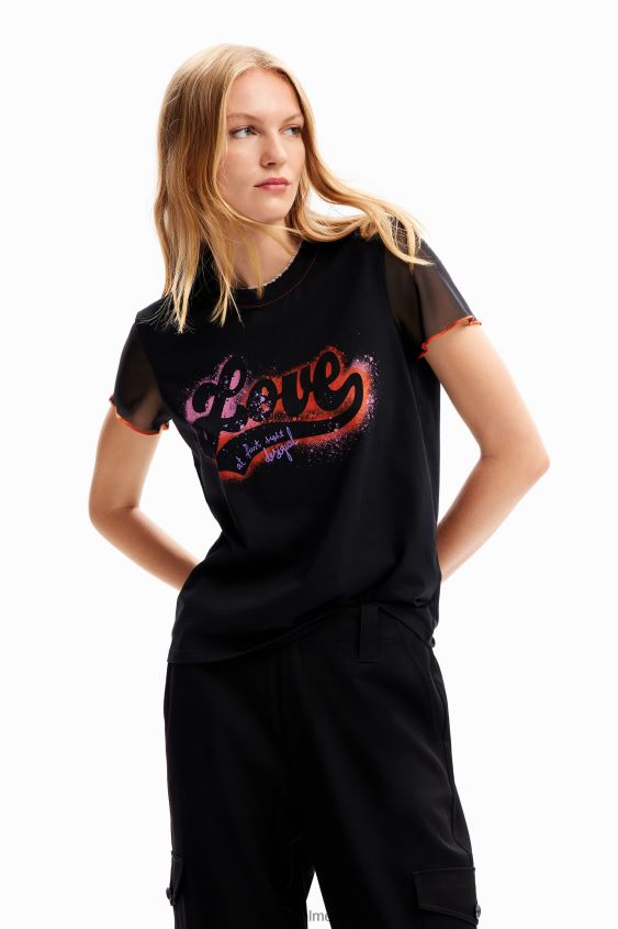 Desigual mujer camiseta de amor graffiti VZ26R036 ropa