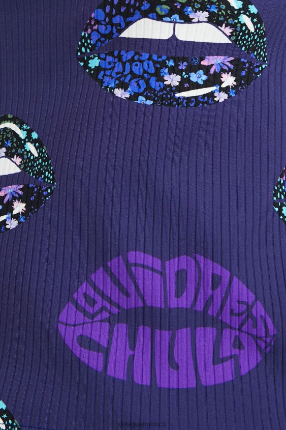 Desigual mujer camiseta de canalé con escote en la espalda VZ26R01054 ropa