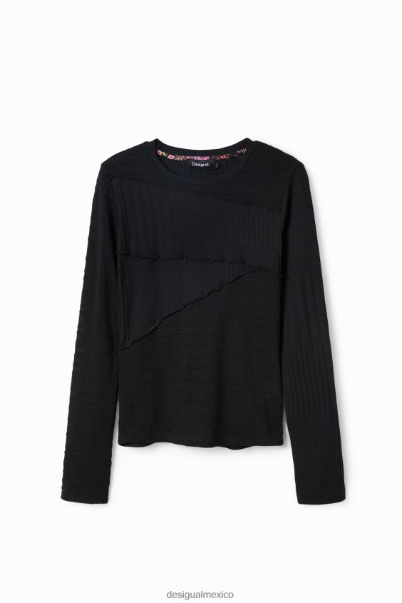Desigual mujer camiseta de canalé texturizada VZ26R0274 ropa