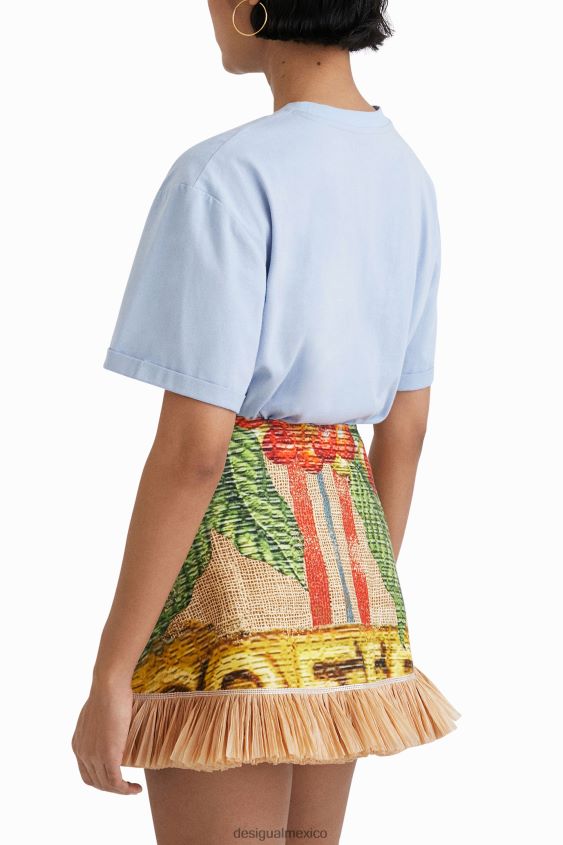 Desigual mujer camiseta de la estatua de stella jean VZ26R01100 ropa