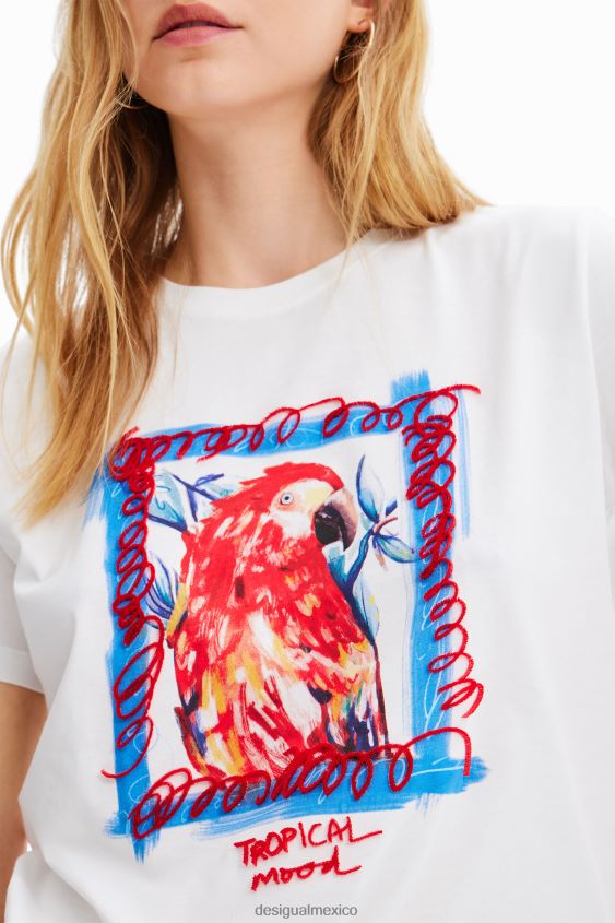 Desigual mujer camiseta de loro tropical VZ26R01009 ropa