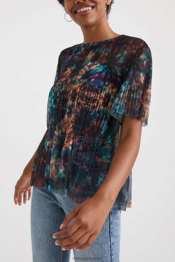 Desigual mujer camiseta de malla con efecto tie-dye VZ26R01123 ropa