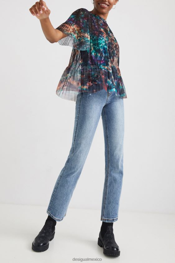 Desigual mujer camiseta de malla con efecto tie-dye VZ26R01123 ropa