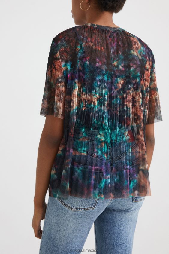 Desigual mujer camiseta de malla con efecto tie-dye VZ26R01123 ropa