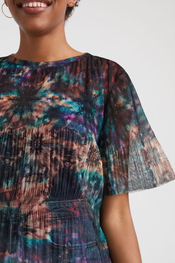 Desigual mujer camiseta de malla con efecto tie-dye VZ26R01123 ropa