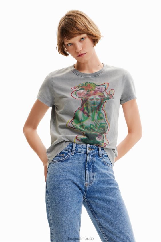 Desigual mujer camiseta de manga corta con busto VZ26R01017 ropa