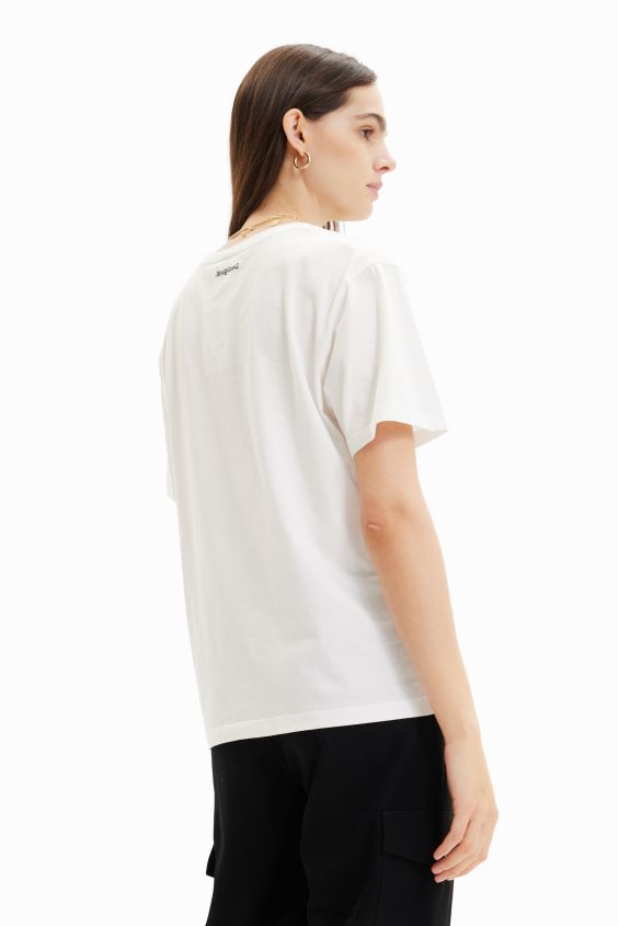 Desigual mujer camiseta de manga corta con cara VZ26R0341 ropa