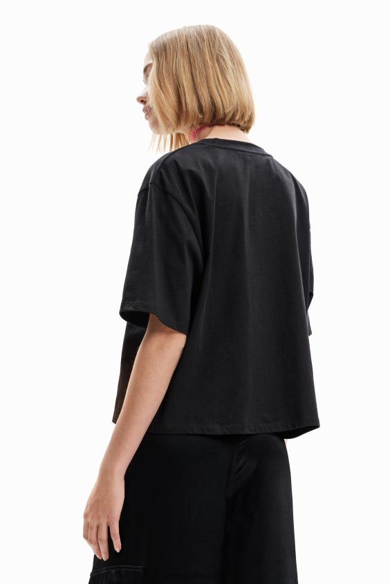 Desigual mujer camiseta de manga corta con cara VZ26R0950 ropa
