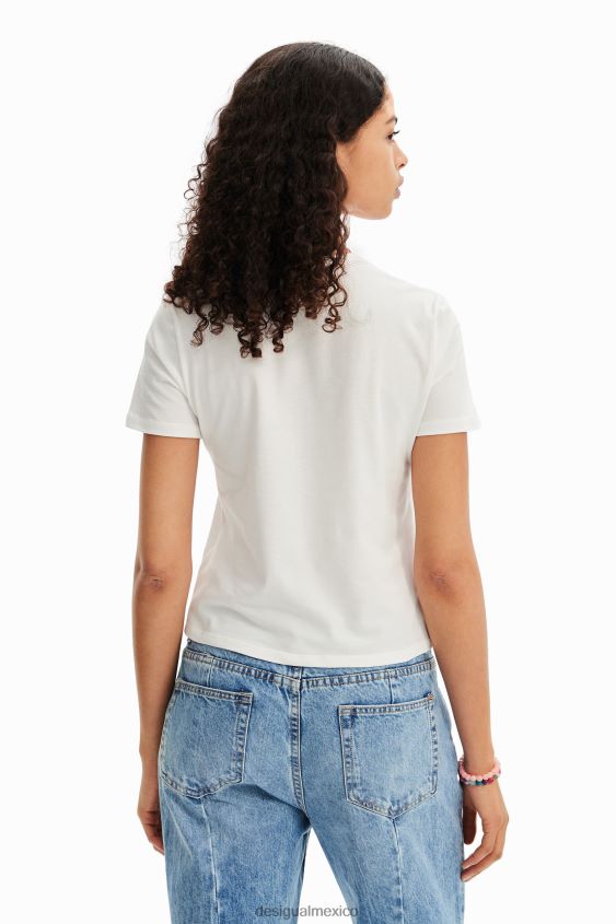 Desigual mujer camiseta de manga corta con flores VZ26R01168 ropa