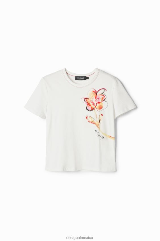 Desigual mujer camiseta de manga corta con flores VZ26R01168 ropa
