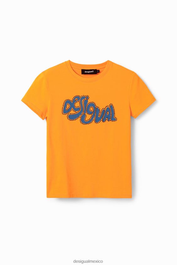 Desigual mujer camiseta de manga corta con strass VZ26R0599 ropa