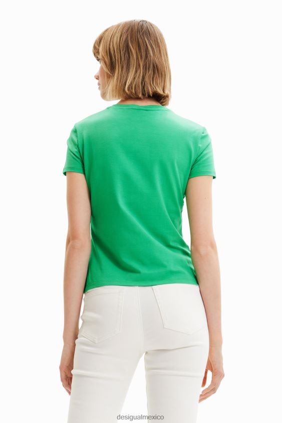 Desigual mujer camiseta de manga corta con strass VZ26R0808 ropa