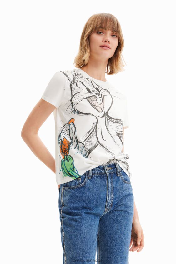 Desigual mujer camiseta de manga corta de bugs bunny VZ26R0885 ropa