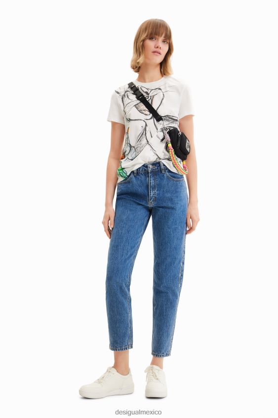 Desigual mujer camiseta de manga corta de bugs bunny VZ26R0885 ropa