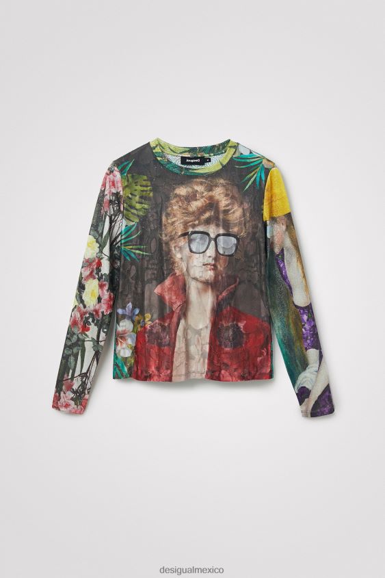 Desigual mujer camiseta de obra de arte VZ26R01105 ropa