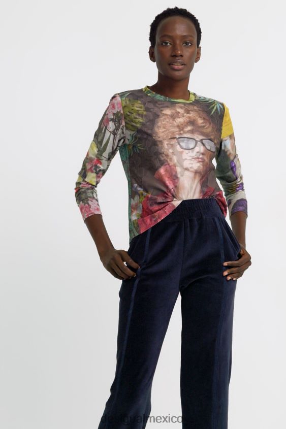 Desigual mujer camiseta de obra de arte VZ26R01105 ropa