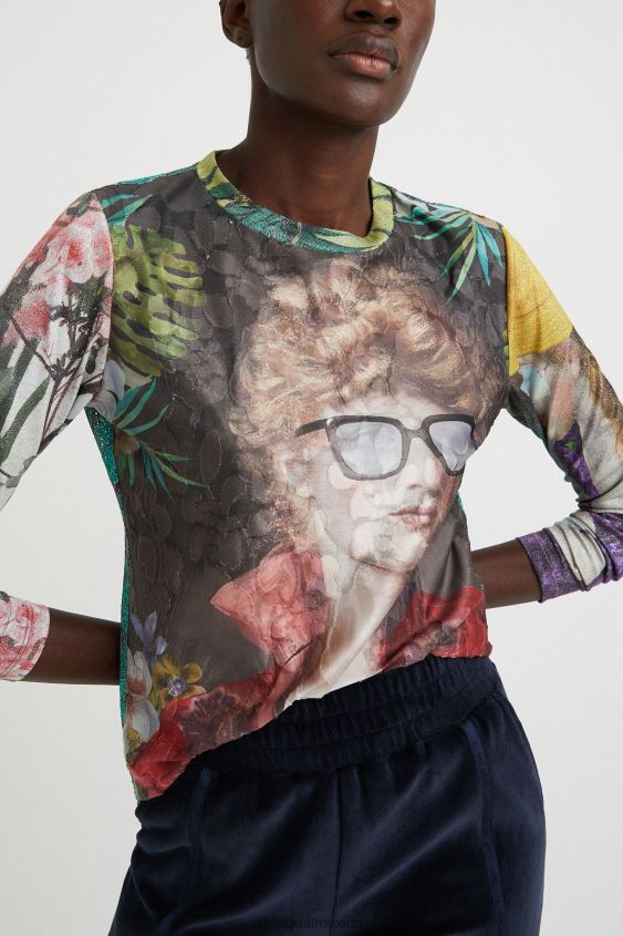 Desigual mujer camiseta de obra de arte VZ26R01105 ropa