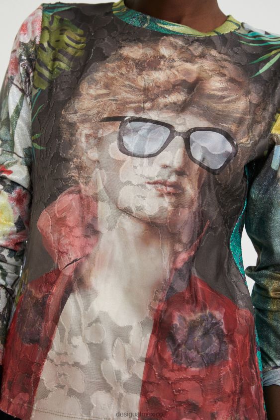 Desigual mujer camiseta de obra de arte VZ26R01105 ropa