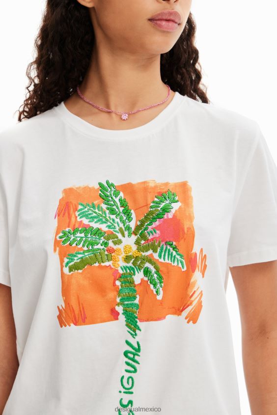 Desigual mujer camiseta de palmera tropical VZ26R0940 ropa