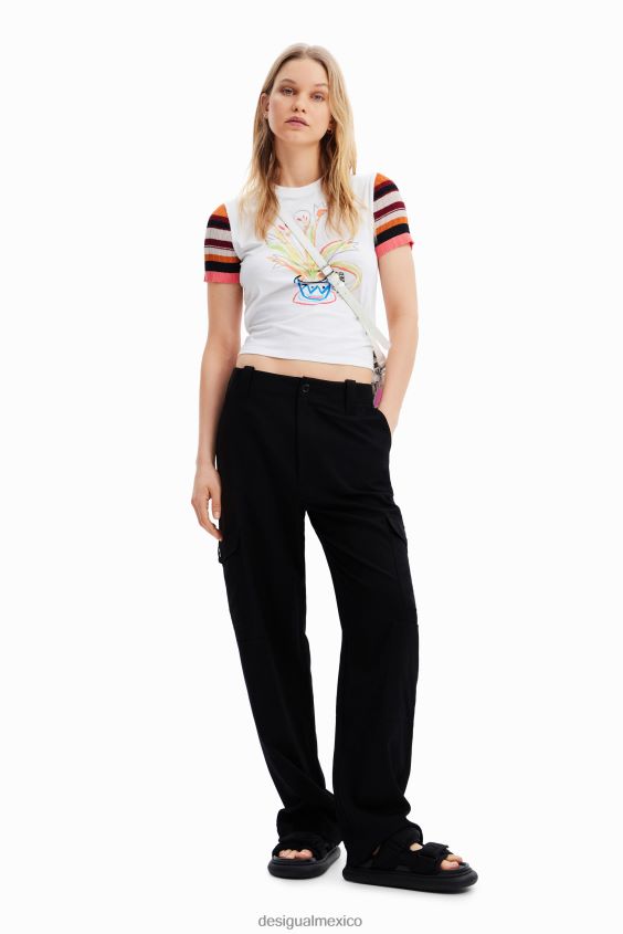 Desigual mujer camiseta de punto a rayas VZ26R0389 ropa