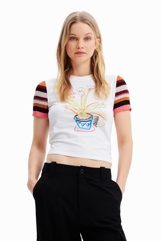 Desigual mujer camiseta de punto a rayas VZ26R0389 ropa