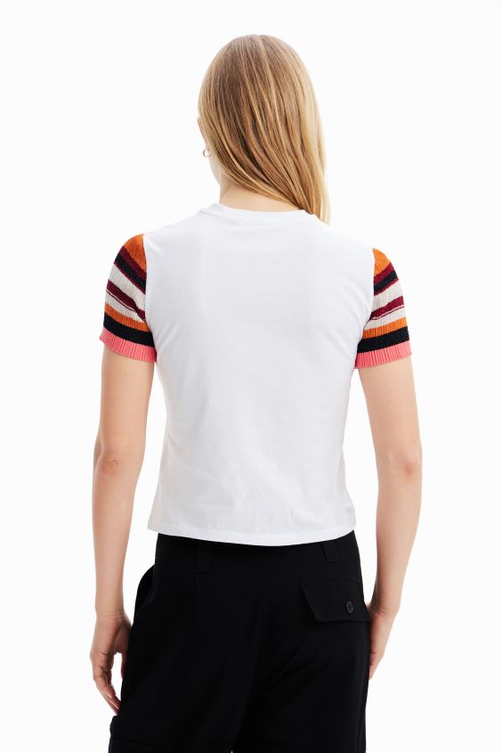 Desigual mujer camiseta de punto a rayas VZ26R0389 ropa