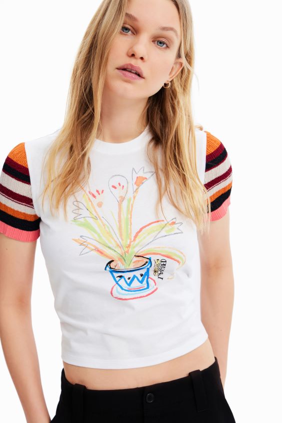 Desigual mujer camiseta de punto a rayas VZ26R0389 ropa