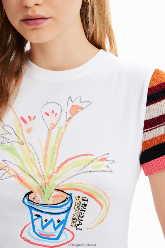 Desigual mujer camiseta de punto a rayas VZ26R0389 ropa