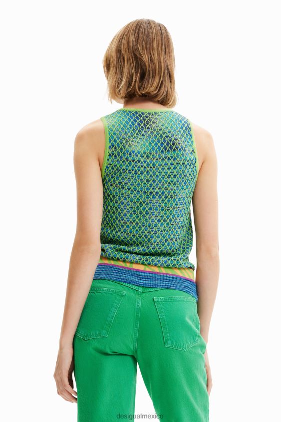 Desigual mujer camiseta de punto a rayas VZ26R0457 ropa