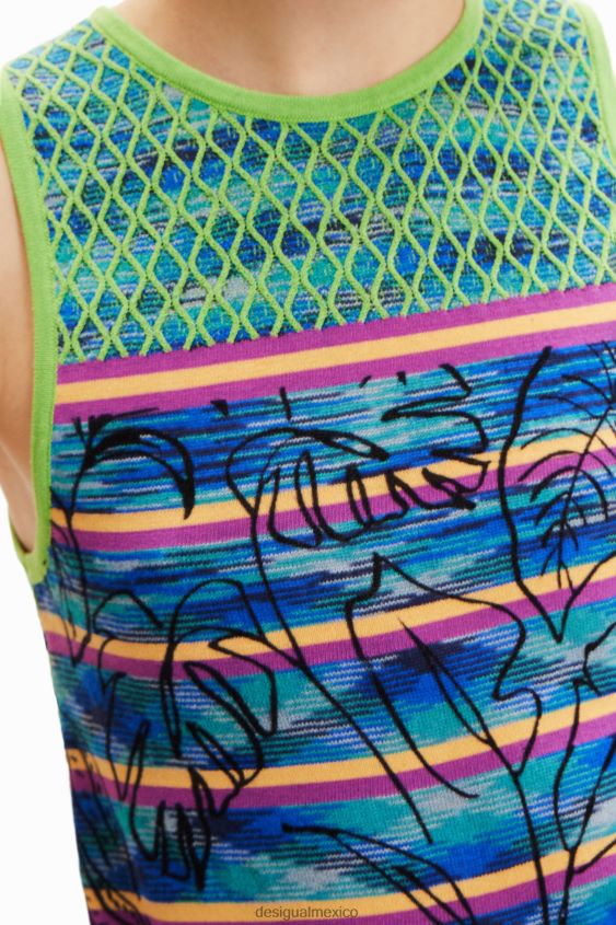 Desigual mujer camiseta de punto a rayas VZ26R0457 ropa