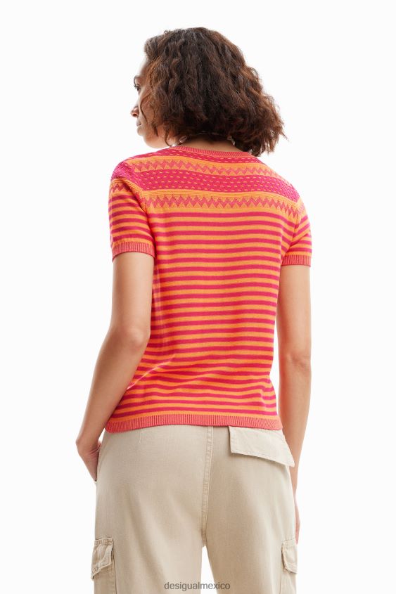 Desigual mujer camiseta de punto con flores VZ26R0294 ropa