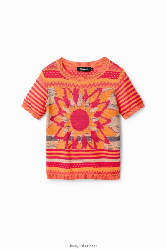 Desigual mujer camiseta de punto con flores VZ26R0294 ropa