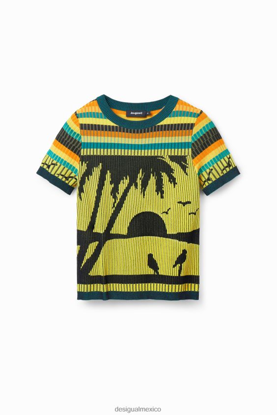 Desigual mujer camiseta de punto con paisaje VZ26R0889 ropa